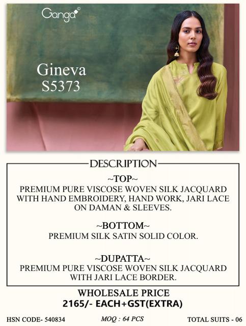 Ganga gineva 5373 dress materials wholesale in vijayawada